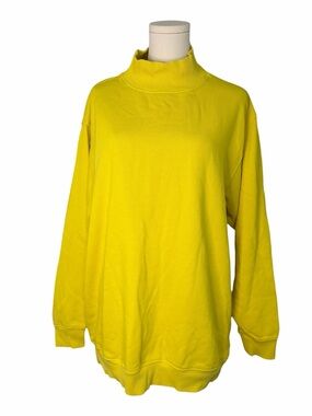 Neon Yellow Oversized Aerie Mock Neck